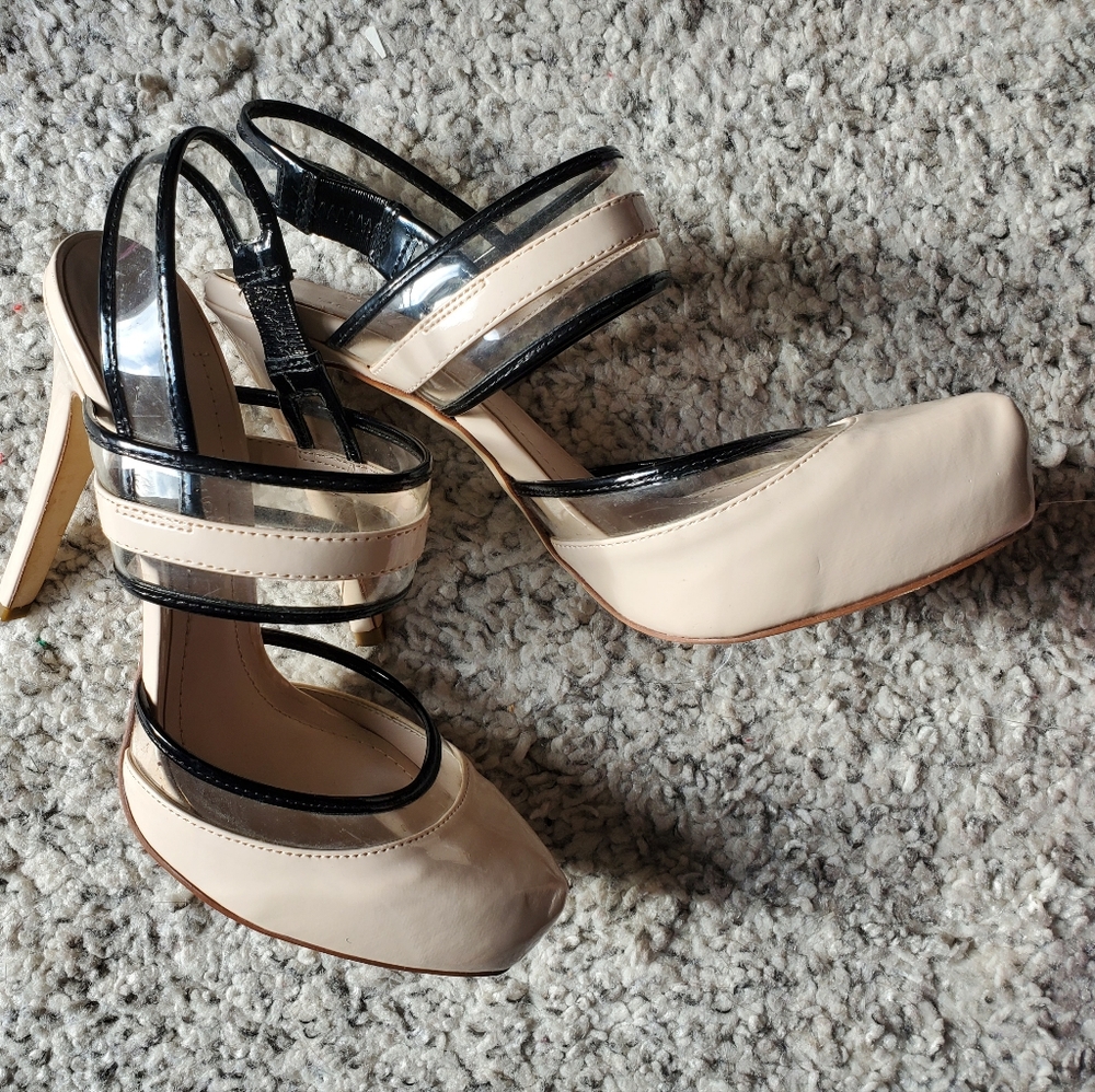 BCBGeneration Dressy Platform Slingback Heels size 6
